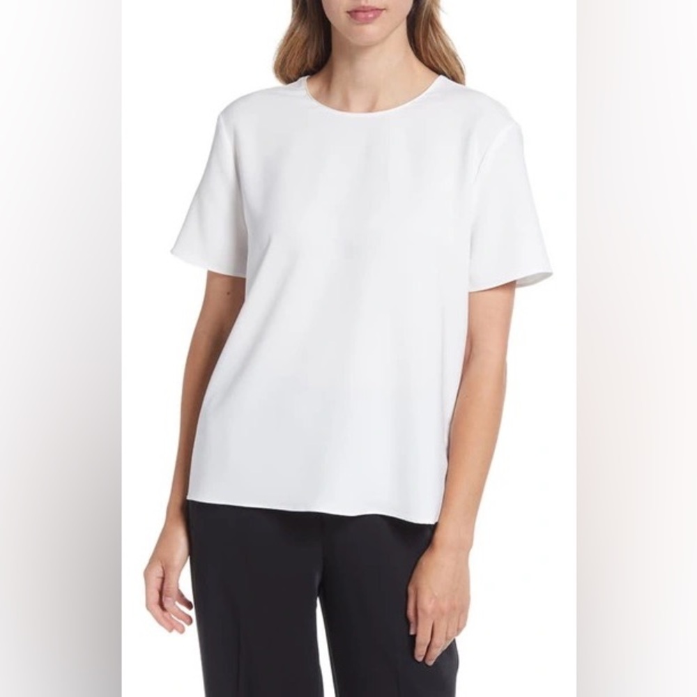 NORDSRTOM Keyhole Blouse in White
